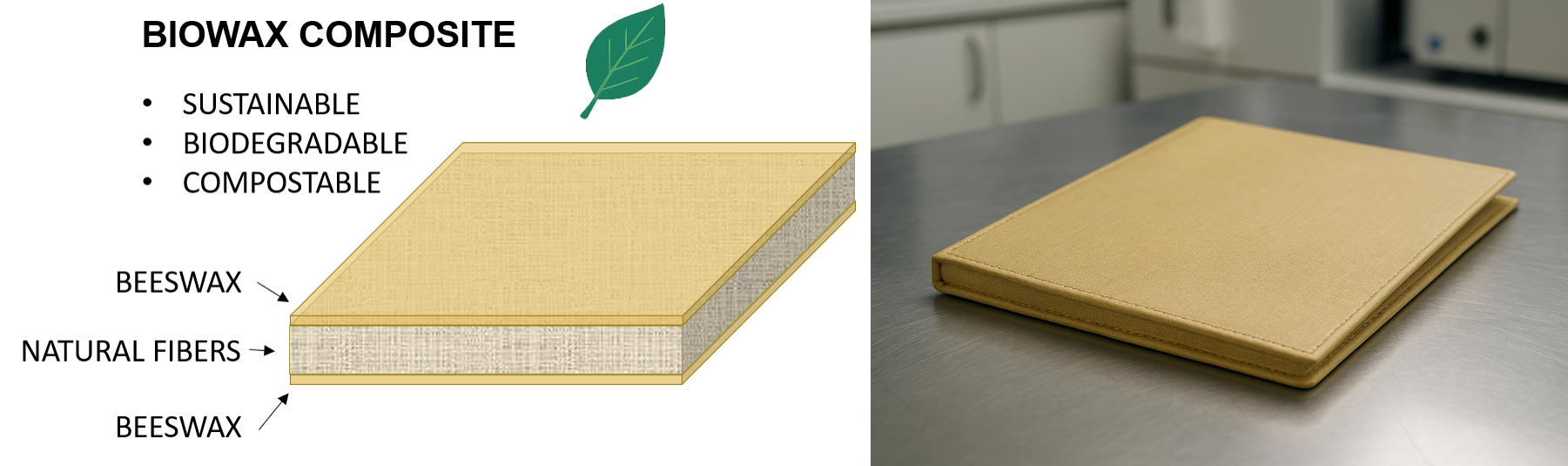 Rendering of BioPanel bio-composite sandwich panel
